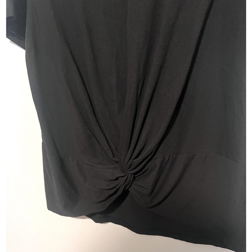 NFL Team Apparel Cincinnati Bengals T-Shirt Women’s Large Black Twist Front Tee - Picture 5 of 5
